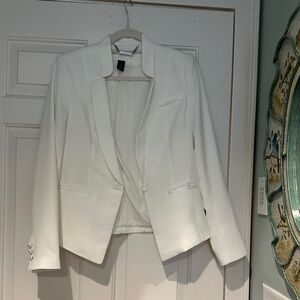 White House Black Market Classic White Blazer